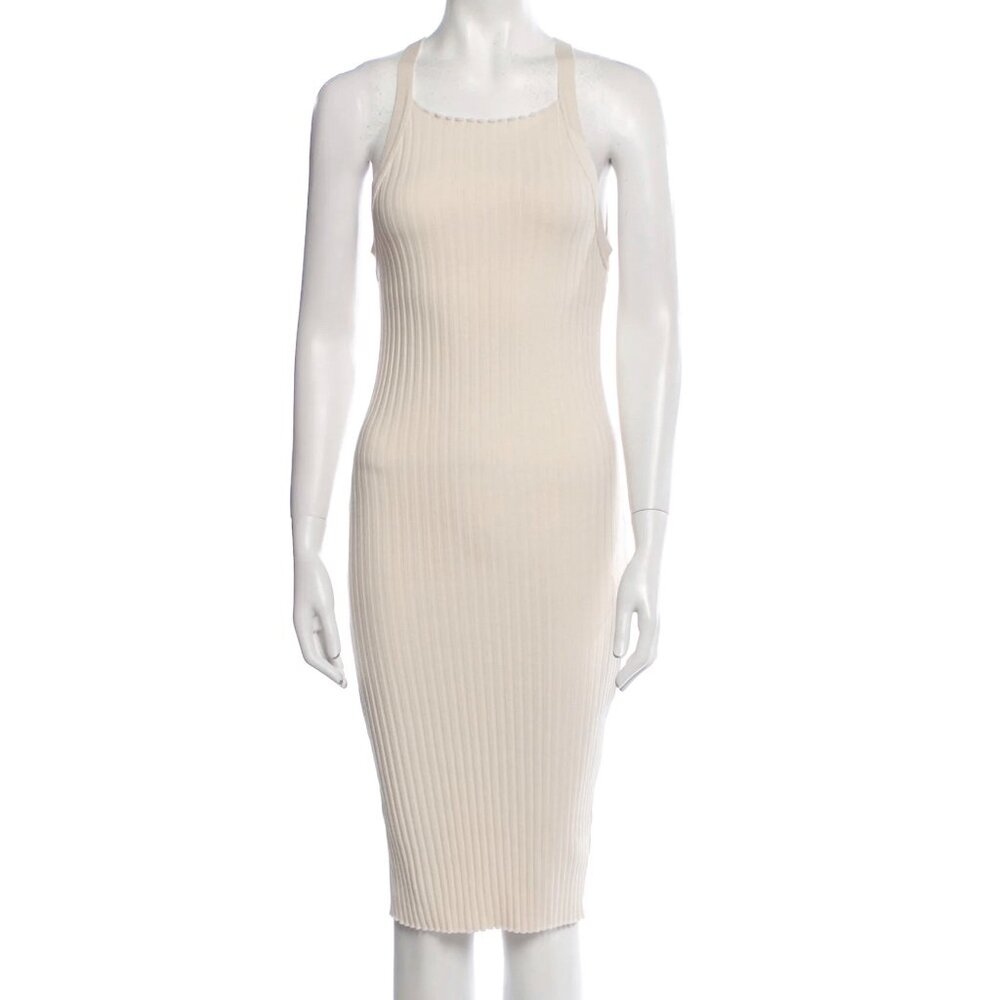 JOHN ELLIOTT GINZA RIB LOLA DRESS BEIGE NUDE NEW WITH TAGS